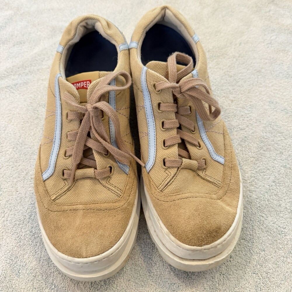 CAMPER Brutus Women's Sneakers Beige Casual Chunky EU 41 / US 11 Canvas Suede - Picture 5 of 13